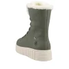 Rieker Women'S Corded Boots Khaki Snow