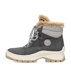 Rieker Women'S Corded Boots Granite Gray