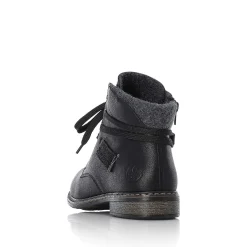 Rieker Women'S Corded Boots Asphalt Black