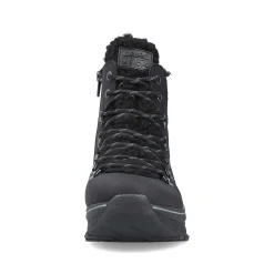 Rieker Women'S Corded Boots Asphalt Black