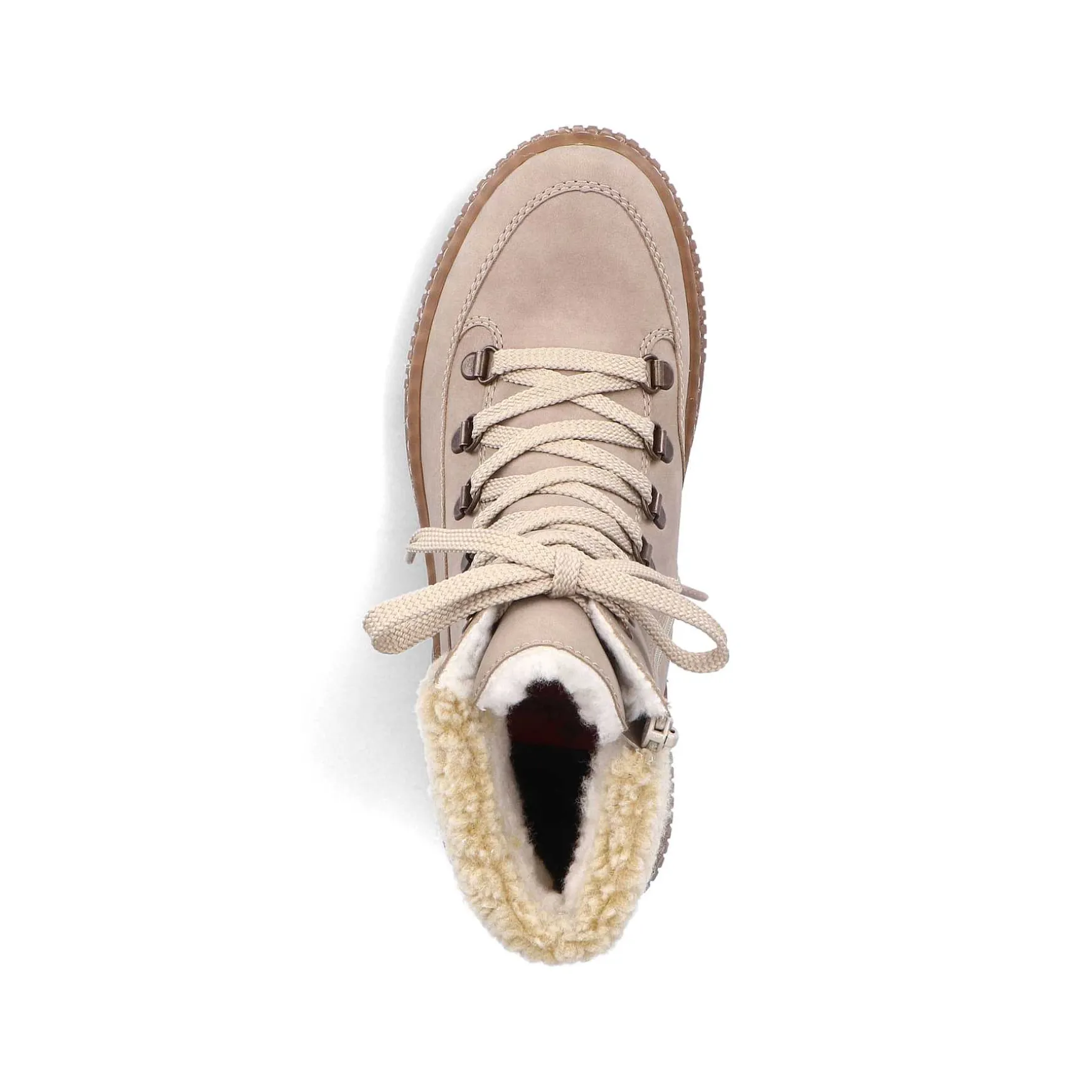 Rieker Women'S Corded Boots Cream Beige