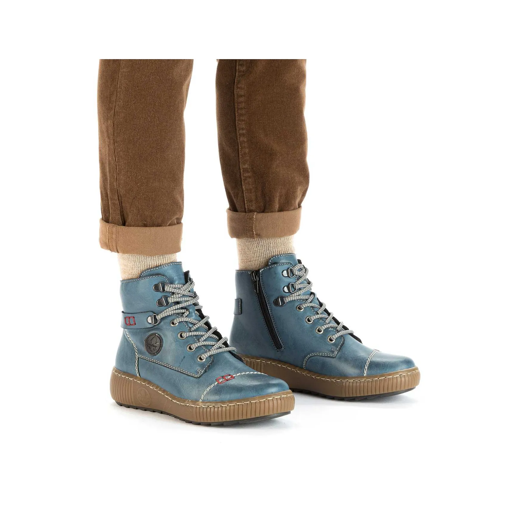 Rieker Women'S Corded Boots Sky Blue