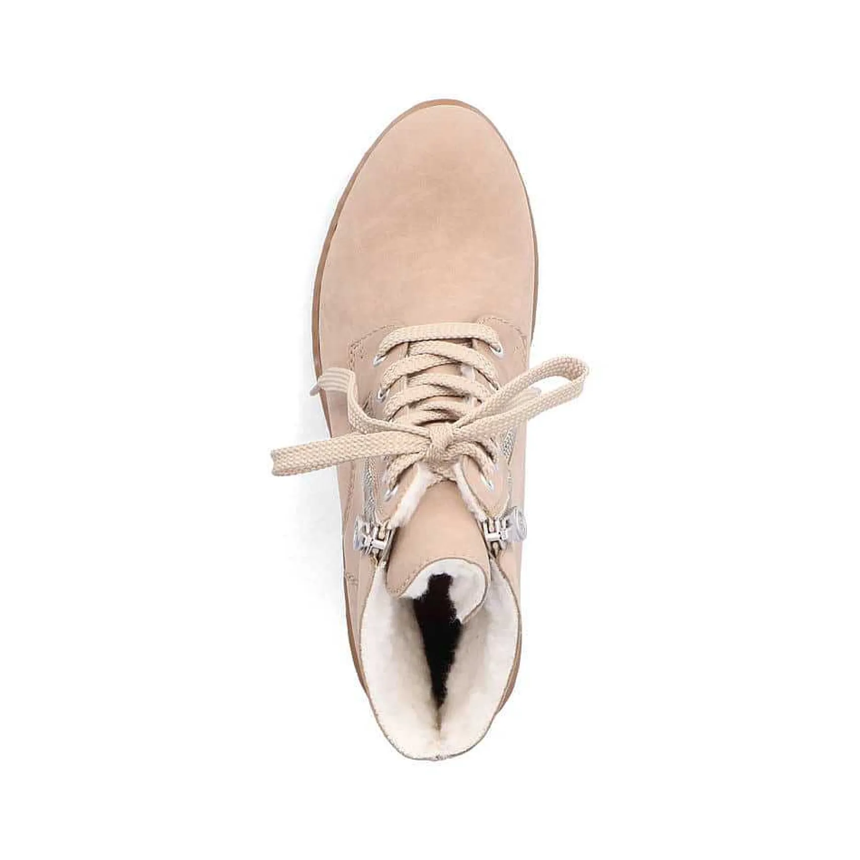 Rieker Women'S Corded Boots Cream Beige