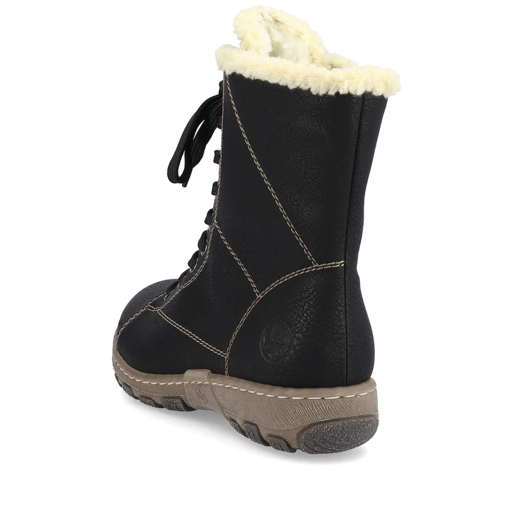Rieker Women'S Corded Boots Deep Black