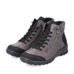 Rieker Women'S Corded Boots Steel Gray