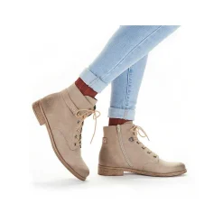 Rieker Women'S Corded Boots Sand Beige