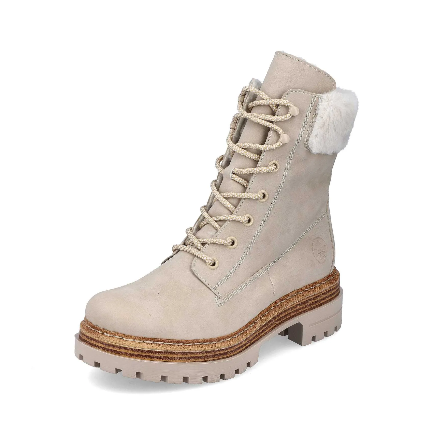 Rieker Women'S Corded Boots Sand Beige