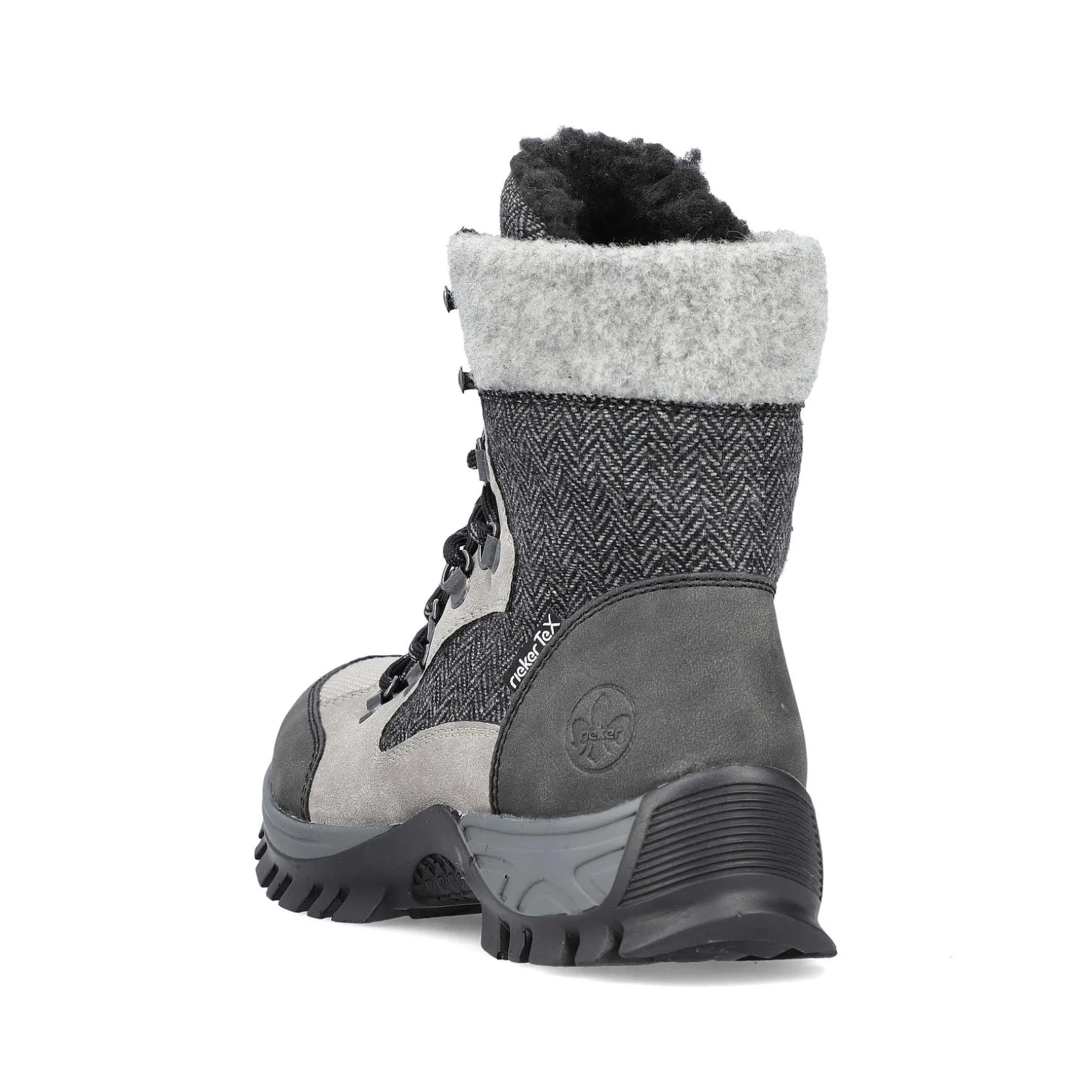 Rieker Women'S Corded Boots Silver Gray
