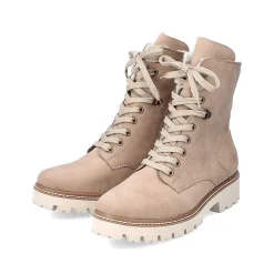 Rieker Women'S Corded Boots Cream Beige