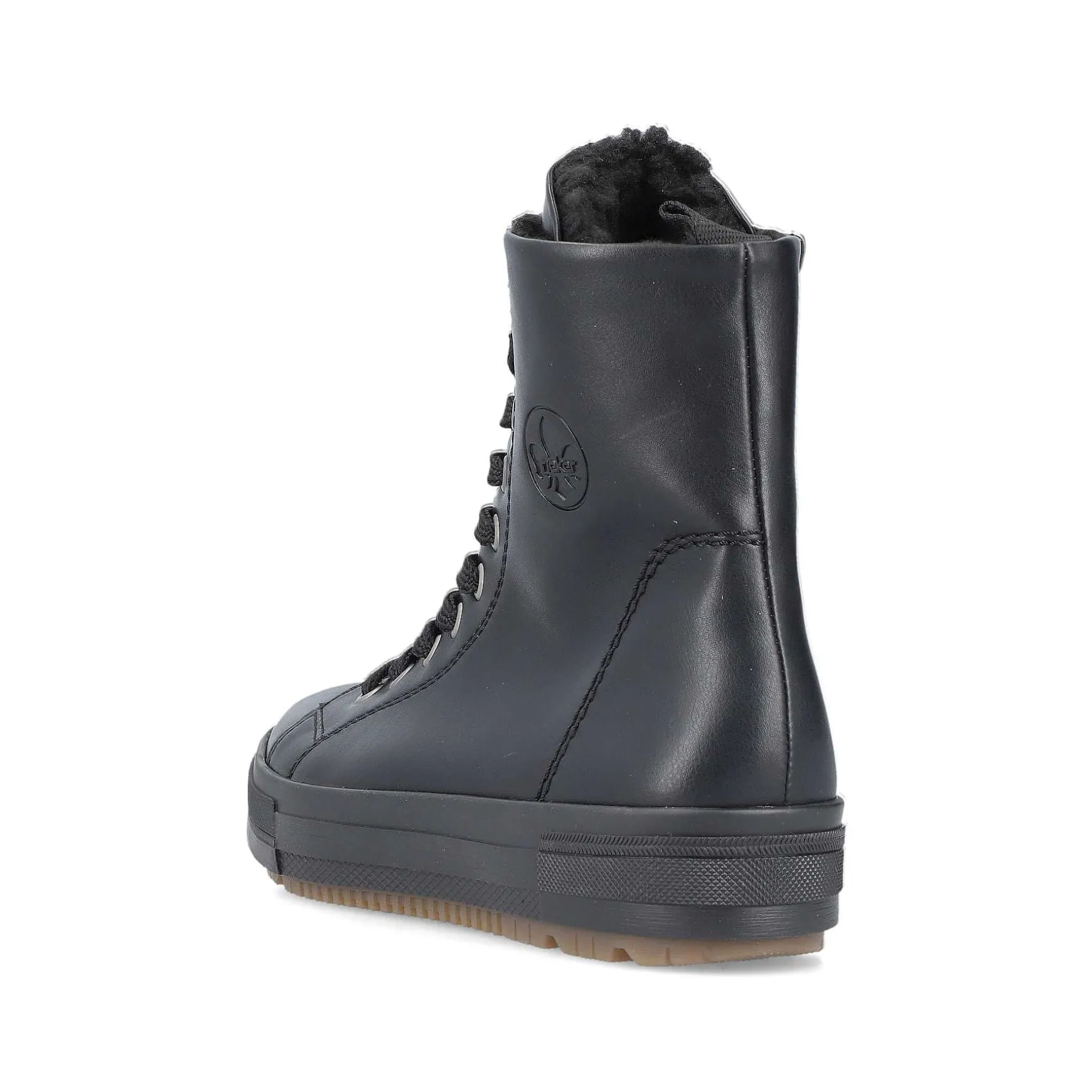 Rieker Women'S Corded Boots Deep Black