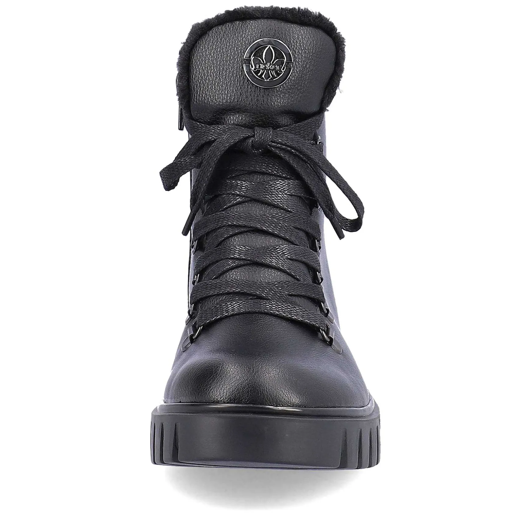 Rieker Women'S Corded Boots Deep Black
