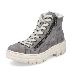 Rieker Women'S Corded Boots Dust Gray