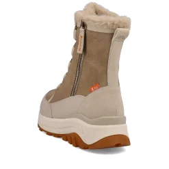 Rieker Women'S Corded Boots Cream Beige