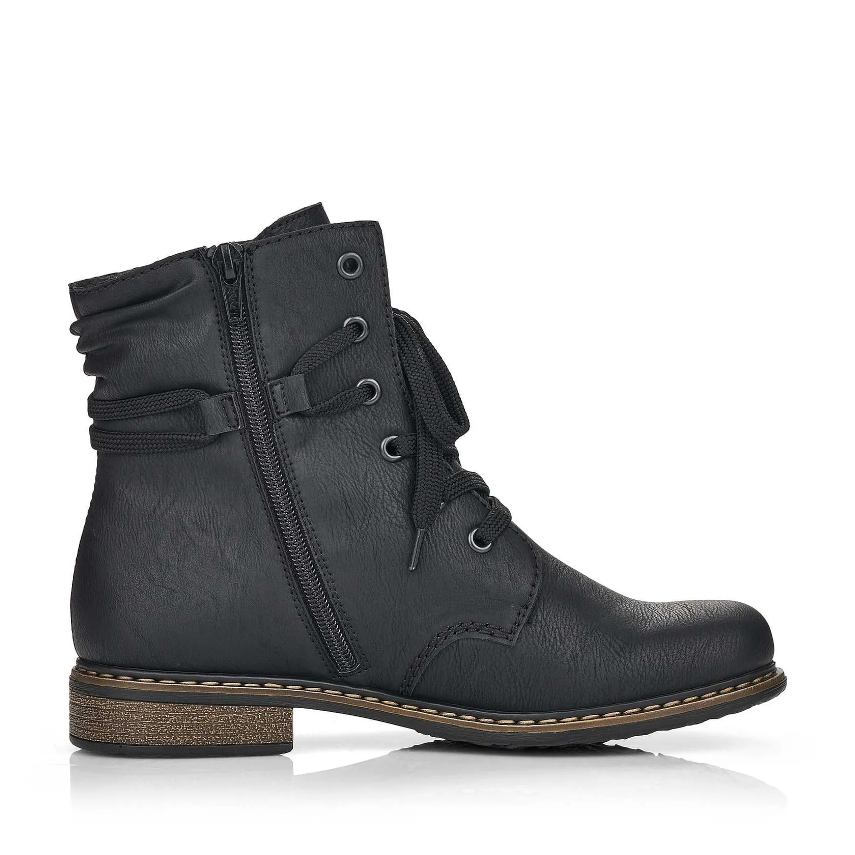 Rieker Women'S Corded Boots Asphalt Black