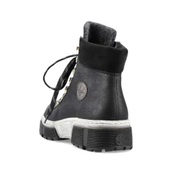 Rieker Women'S Corded Boots Deep Black