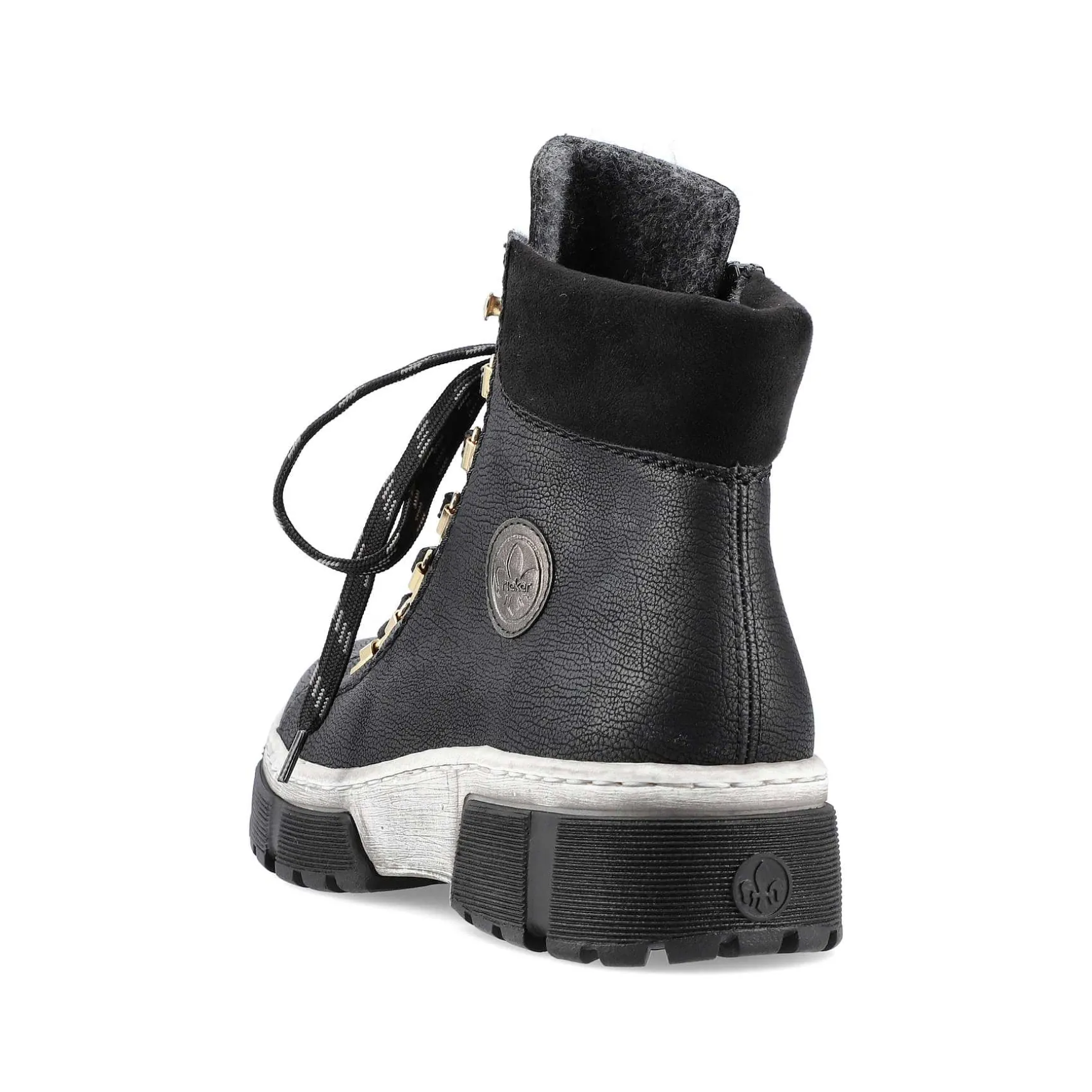 Rieker Women'S Corded Boots Deep Black