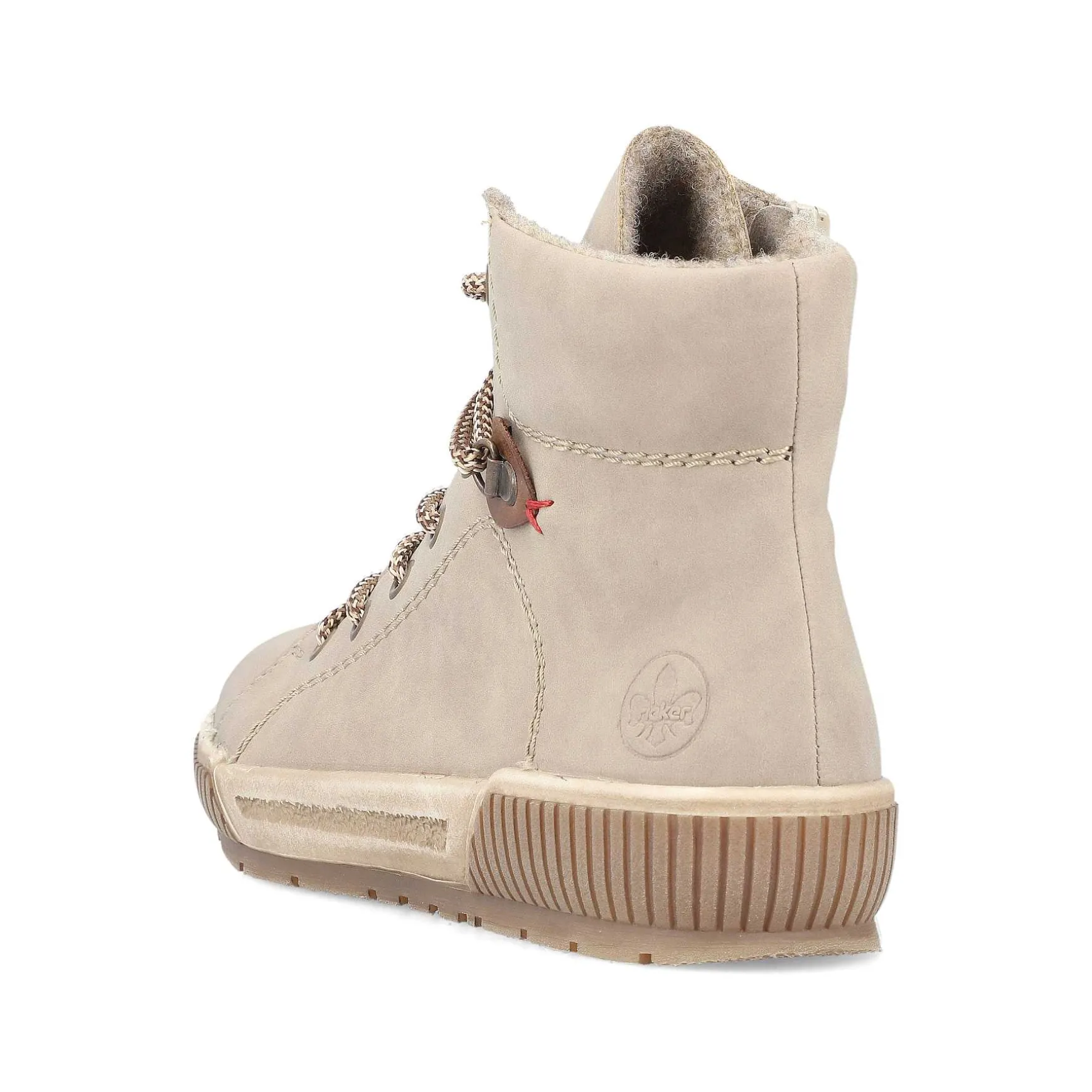 Rieker Women'S Corded Boots Cream Beige