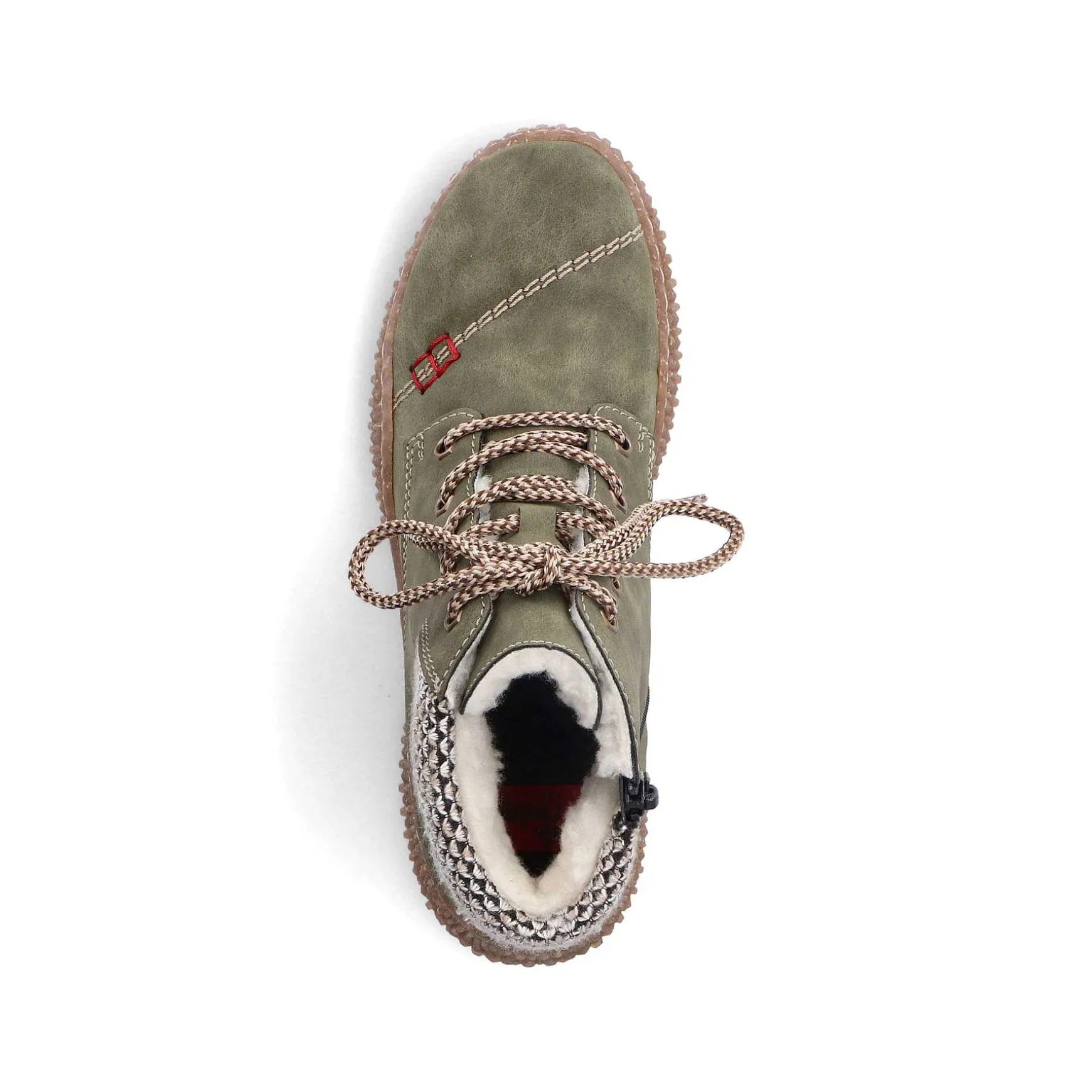 Rieker Women'S Corded Boots Leaf Green