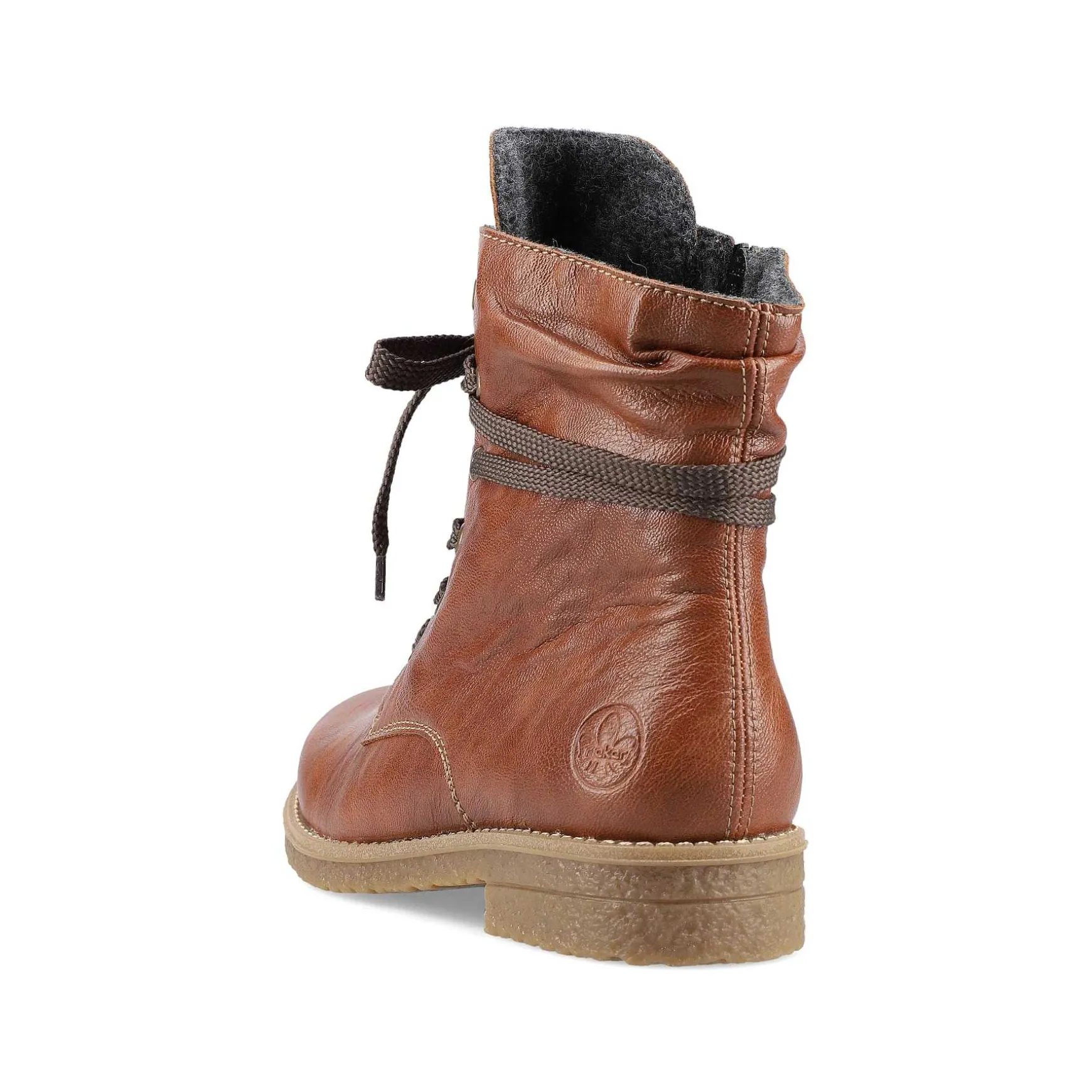 Rieker Women'S Corded Boots Chestnut Brown