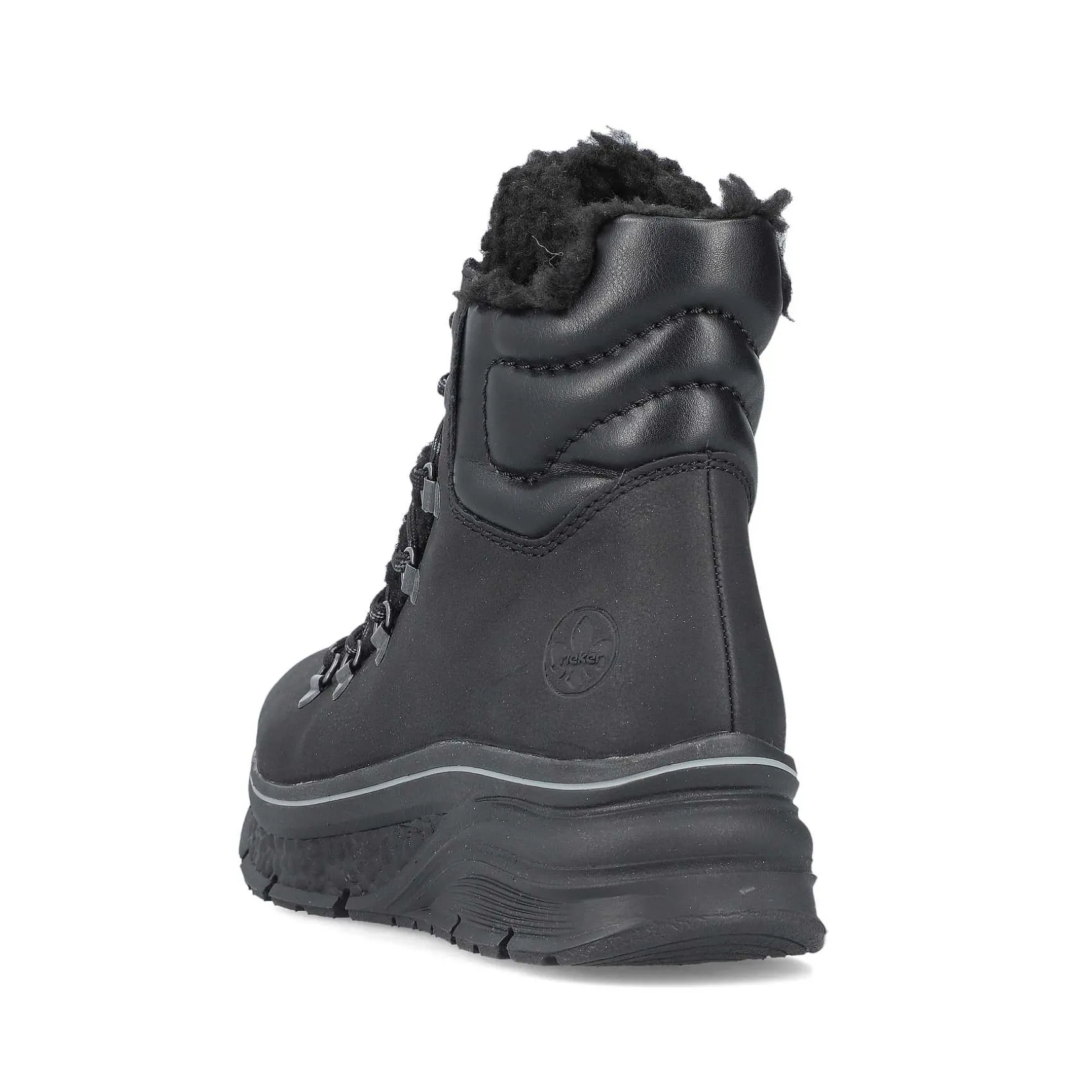 Rieker Women'S Corded Boots Asphalt Black