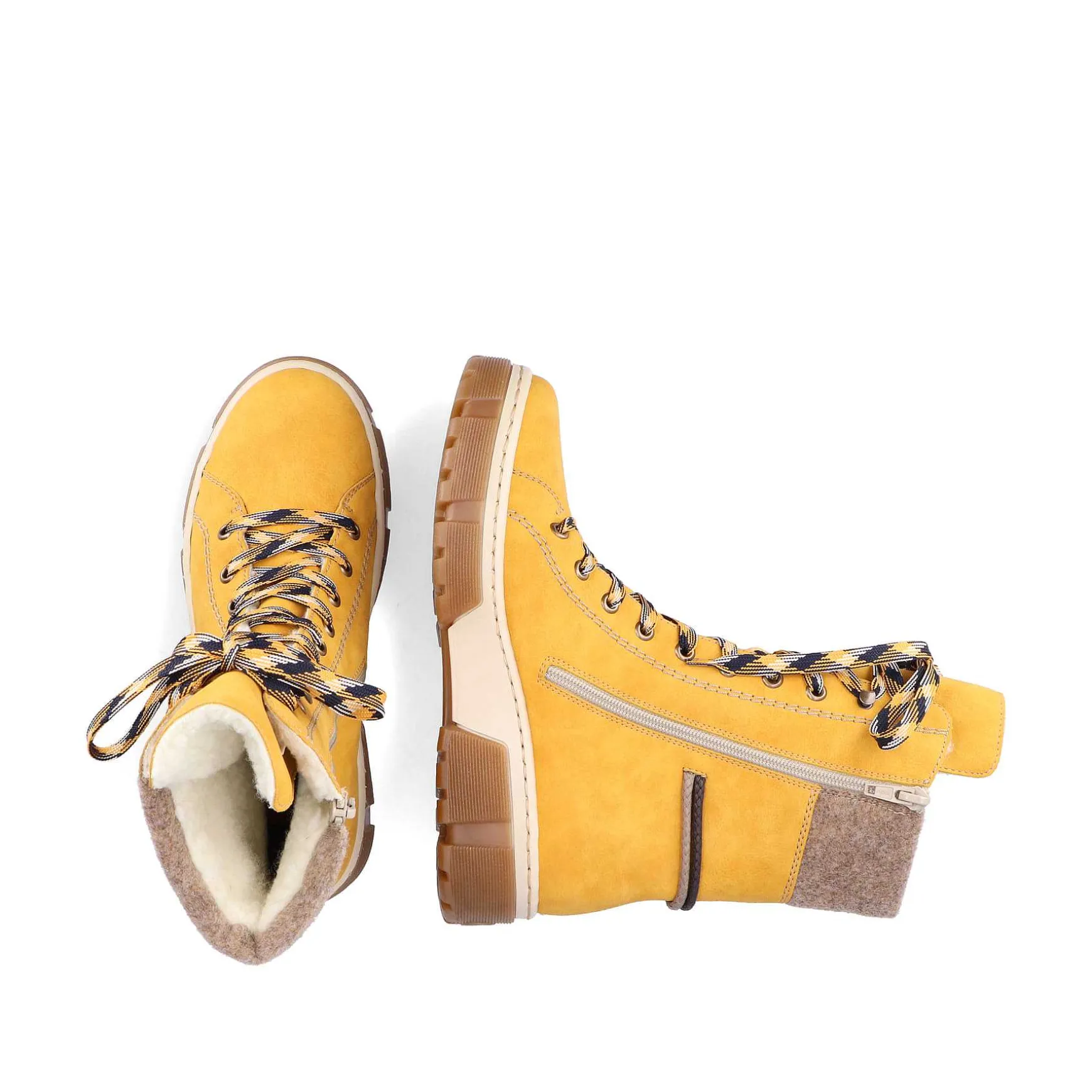 Rieker Women'S Corded Boots Sunflower Yellow