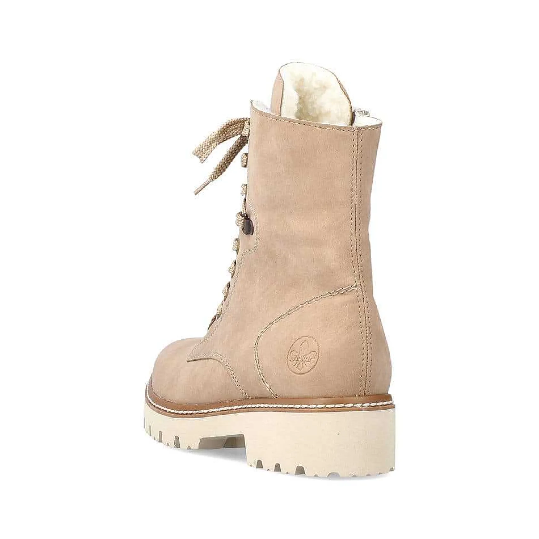 Rieker Women'S Corded Boots Cream Beige