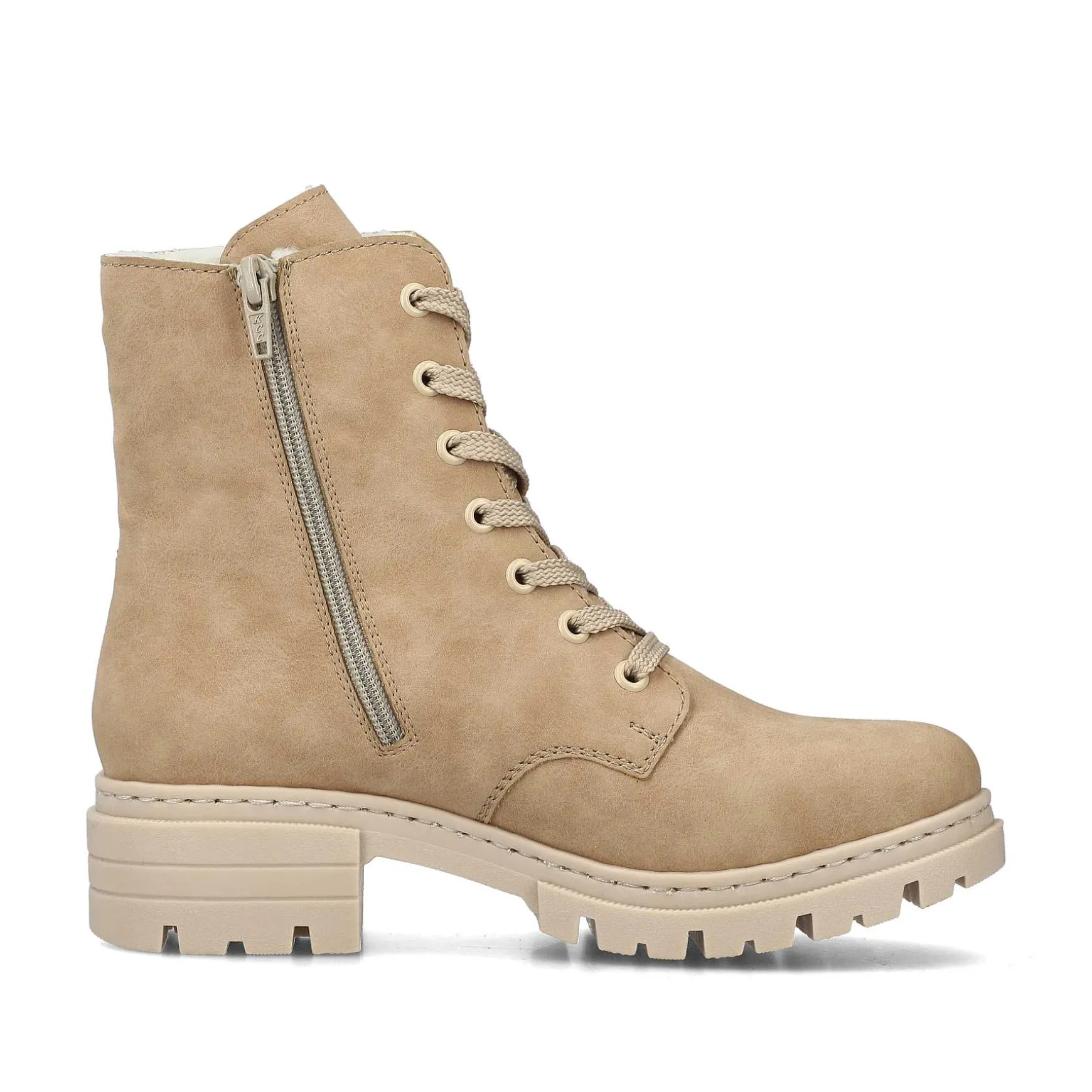 Rieker Women'S Corded Boots Brown Beige