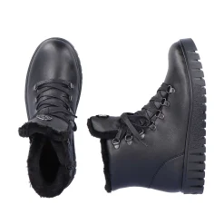Rieker Women'S Corded Boots Deep Black