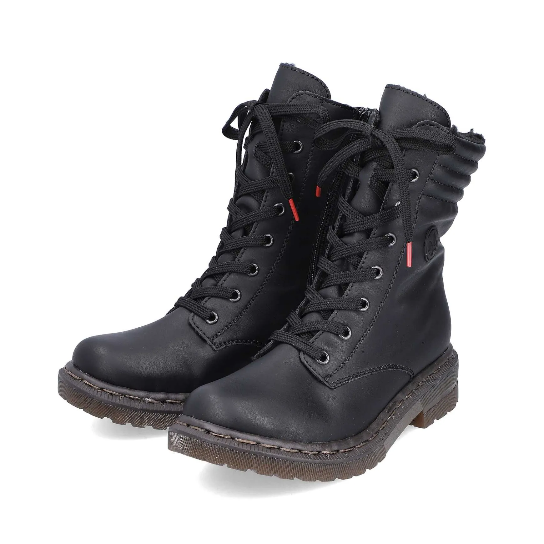 Rieker Women'S Corded Boots Deep Black