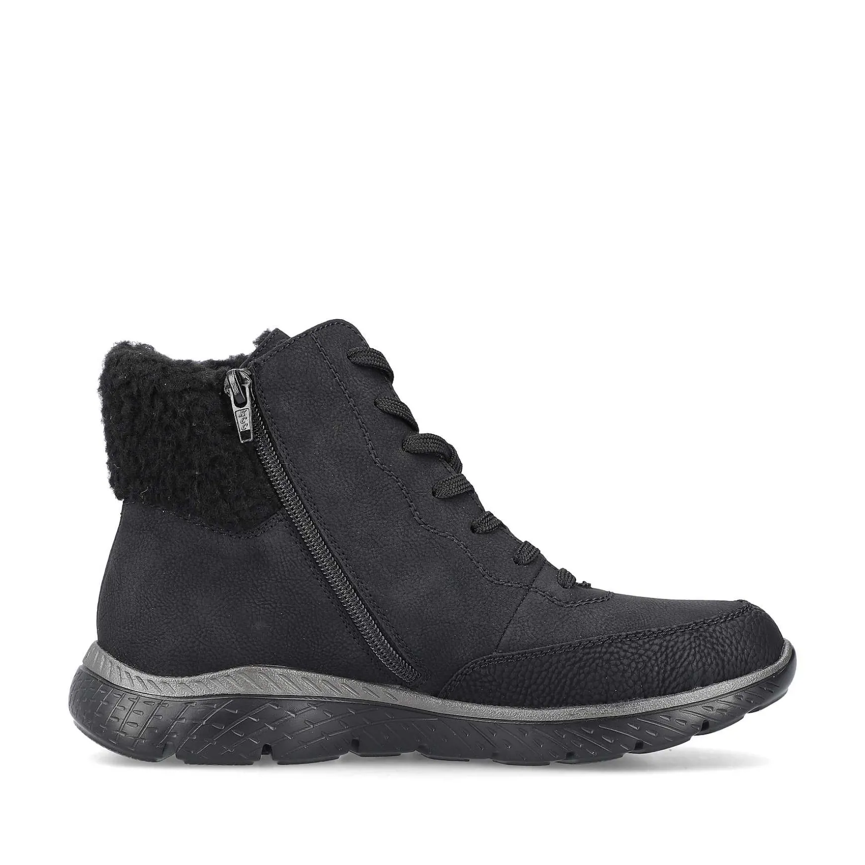 Rieker Women'S Corded Boots Deep Black