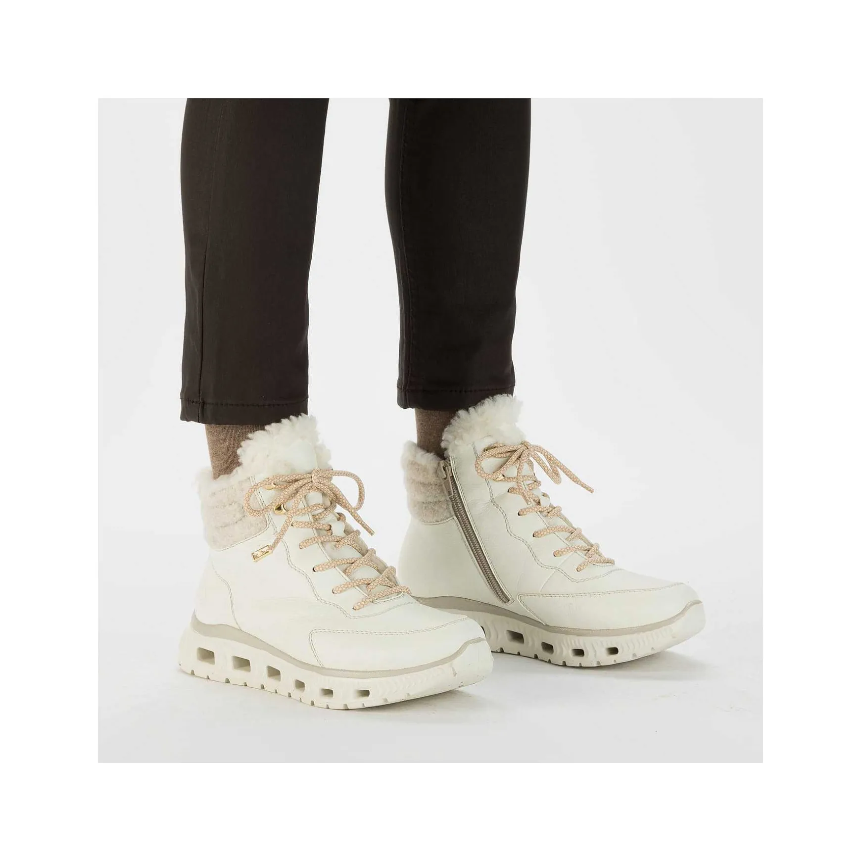 Rieker Women'S Corded Boots Schwanenweis