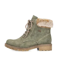 Rieker Women'S Corded Boots Leaf Green