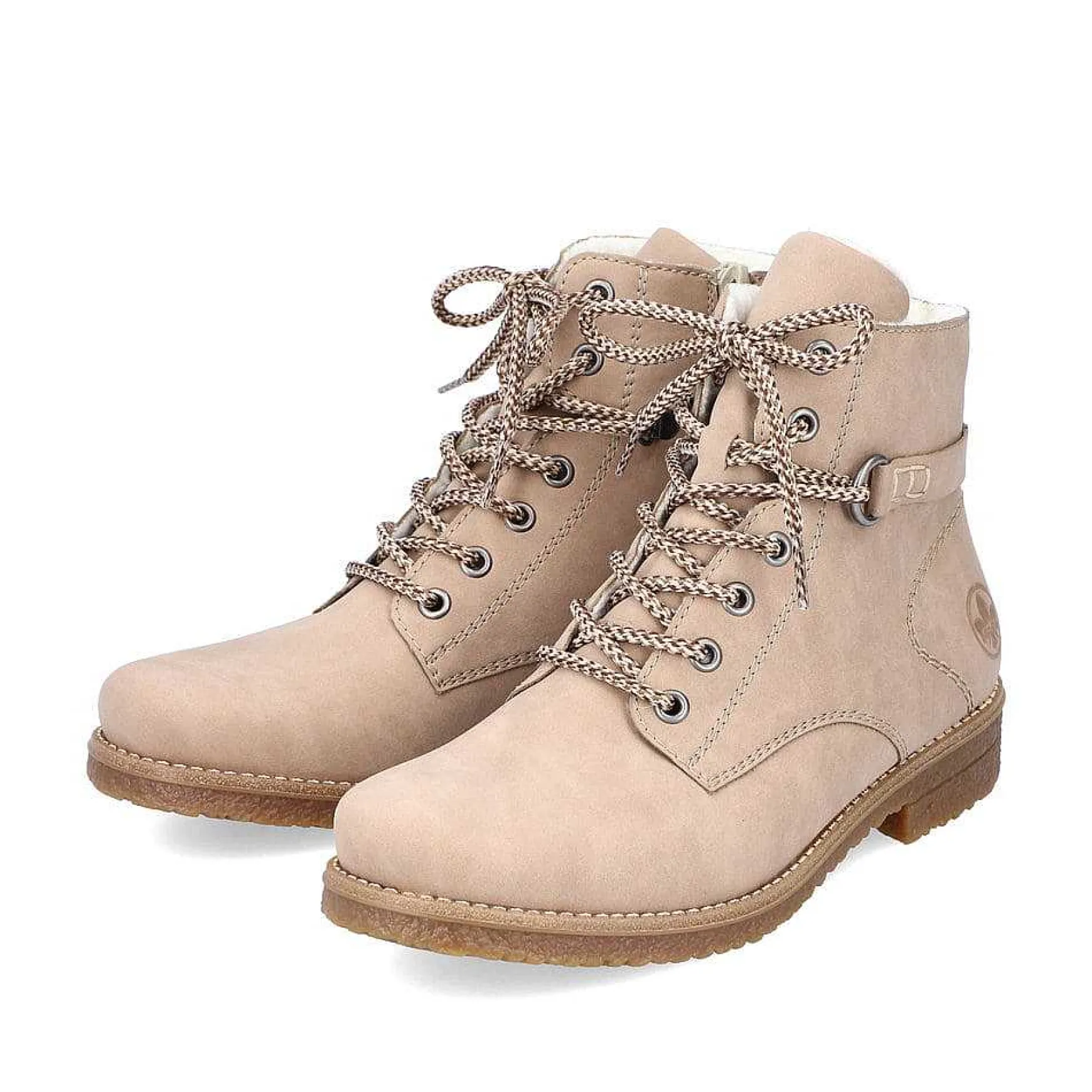 Rieker Women'S Corded Boots Sand Beige