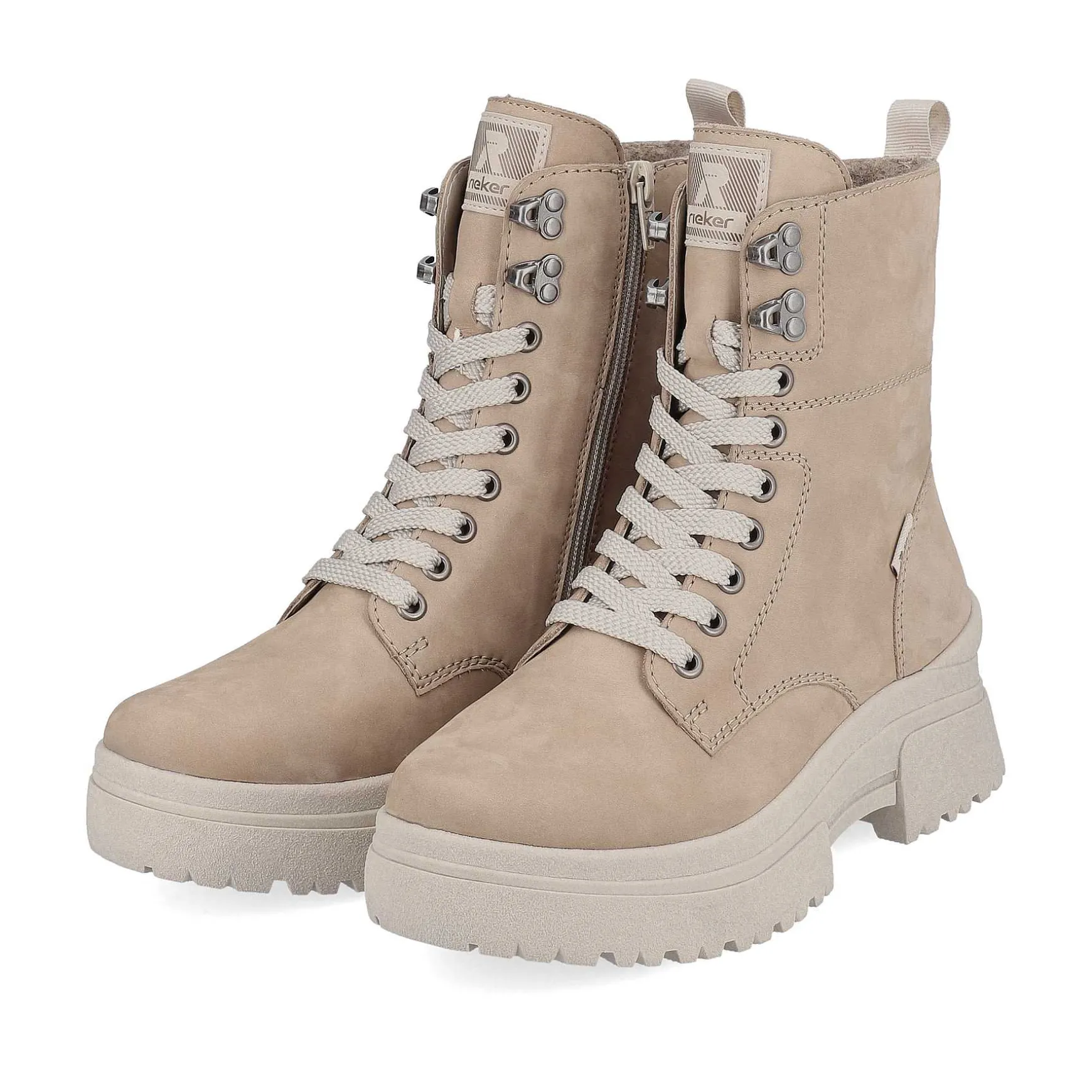 Rieker Women'S Corded Boots Clay Beige