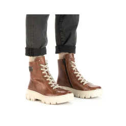 Rieker Women'S Corded Boots Chestnut Brown