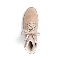 Rieker Women'S Corded Boots Cream Beige