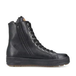 Rieker Women'S Corded Boots Deep Black