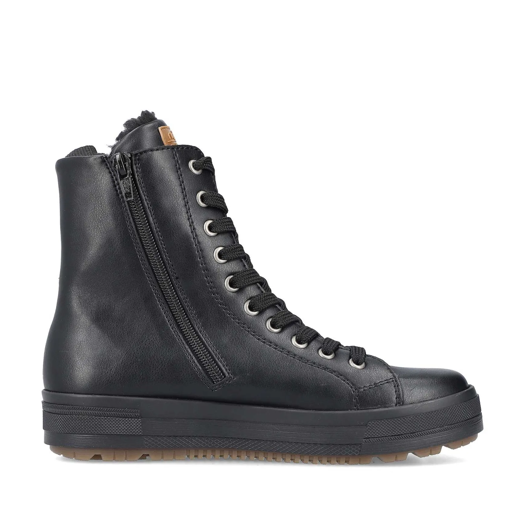 Rieker Women'S Corded Boots Deep Black
