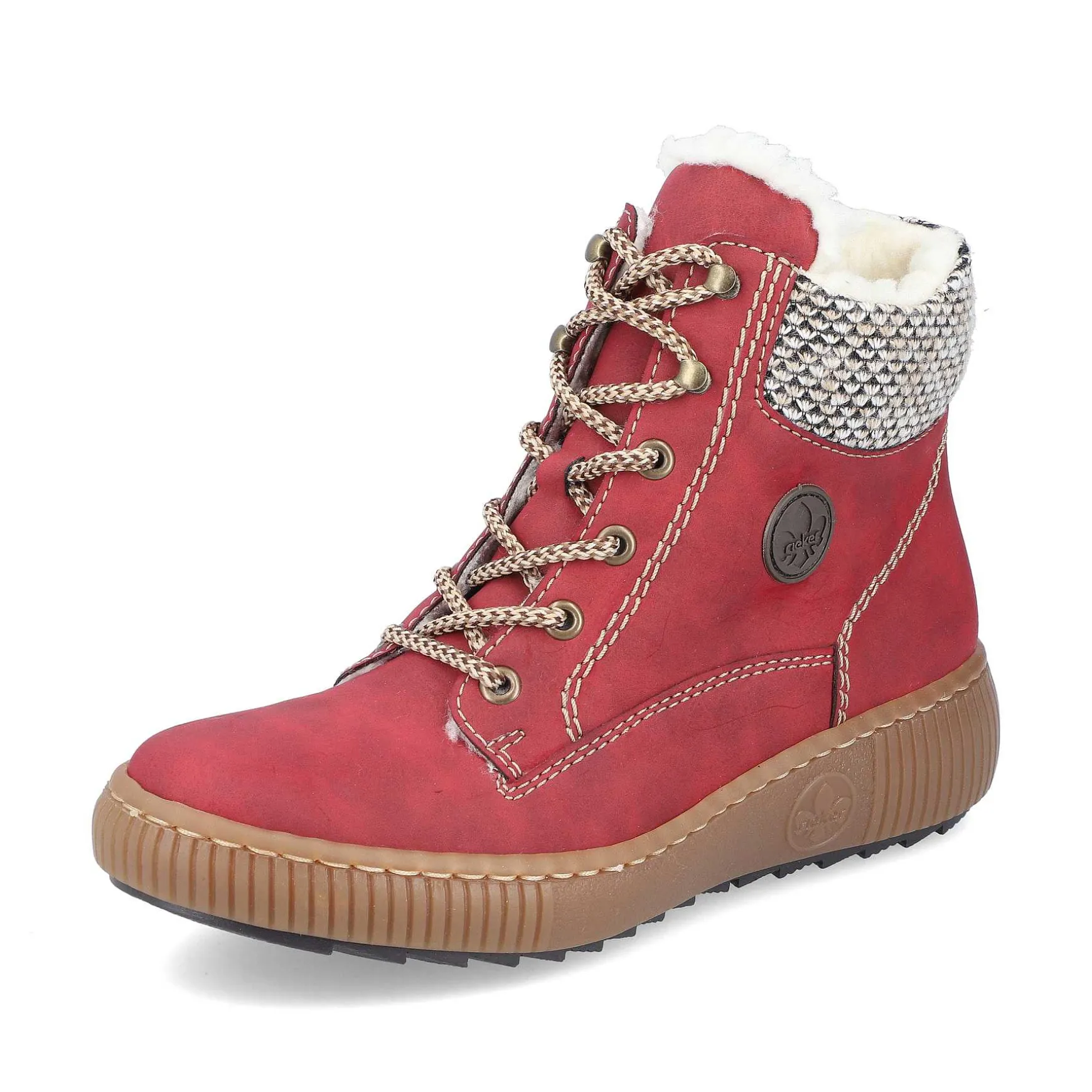 Rieker Women'S Corded Boots Fire Red