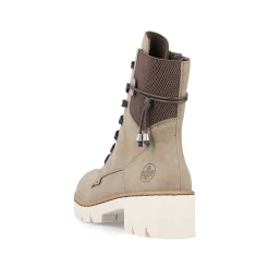 Rieker Women'S Corded Boots Beige Brown