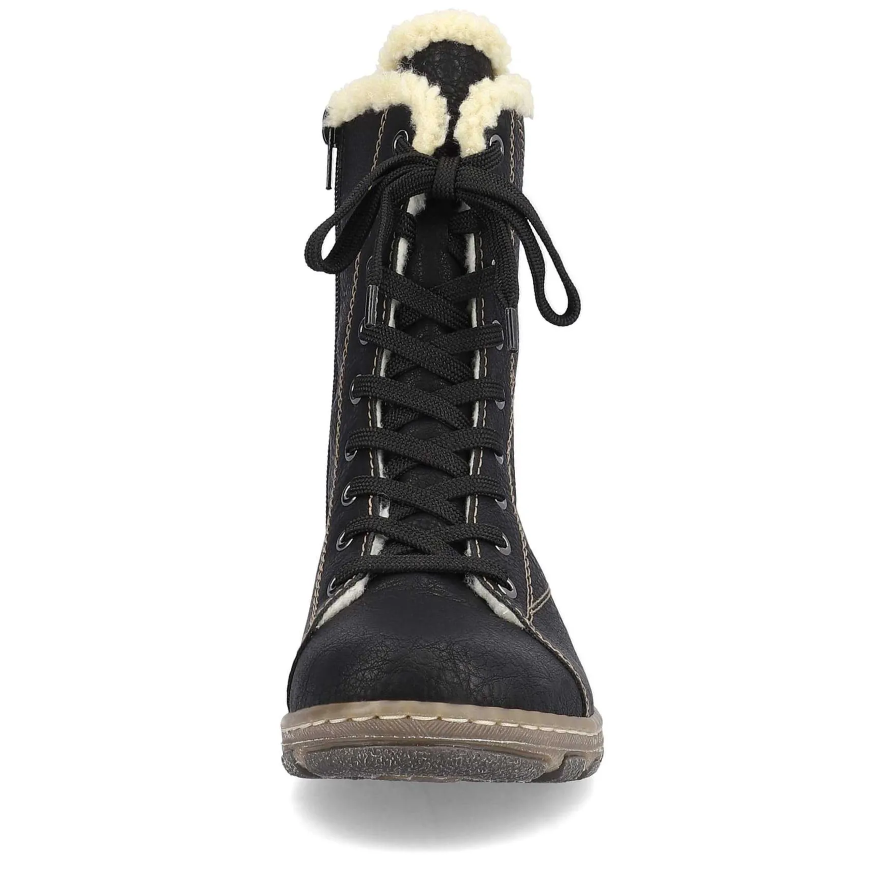 Rieker Women'S Corded Boots Deep Black