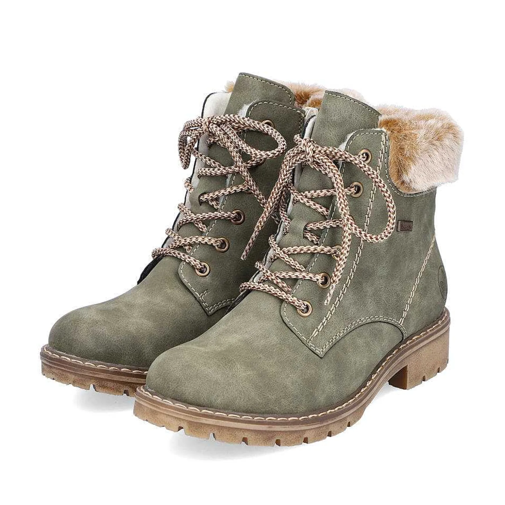 Rieker Women'S Corded Boots Leaf Green