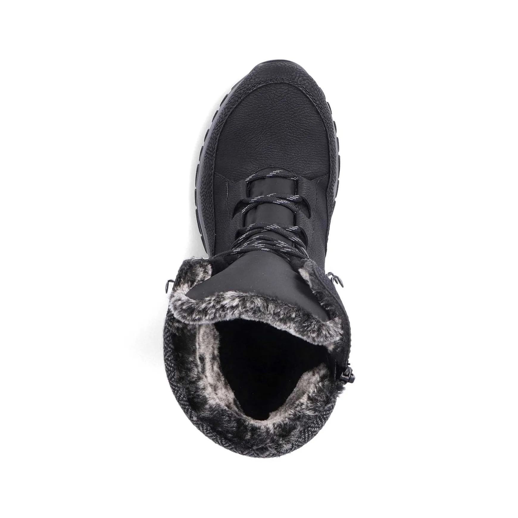 Rieker Women'S Corded Boots Deep Black