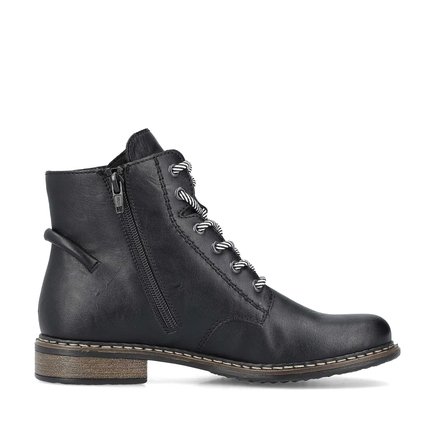 Rieker Women'S Corded Boots Asphalt Black