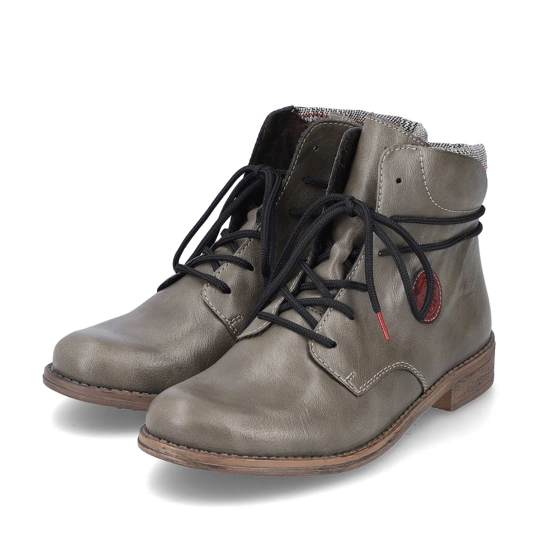 Rieker Women'S Corded Boots Gray Green