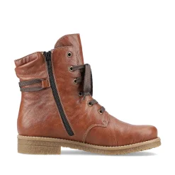 Rieker Women'S Corded Boots Chestnut Brown