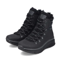 Rieker Women'S Corded Boots Asphalt Black