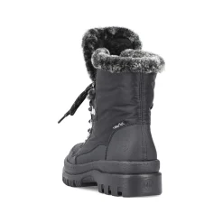 Rieker Women'S Corded Boots Deep Black