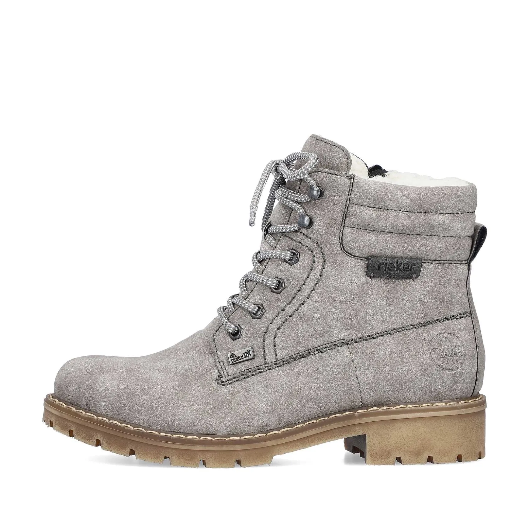 Rieker Women'S Corded Boots Silver Gray