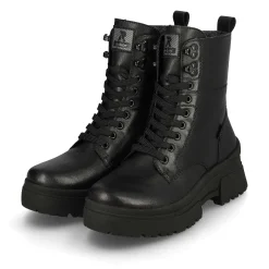 Rieker Women'S Corded Boots Deep Black